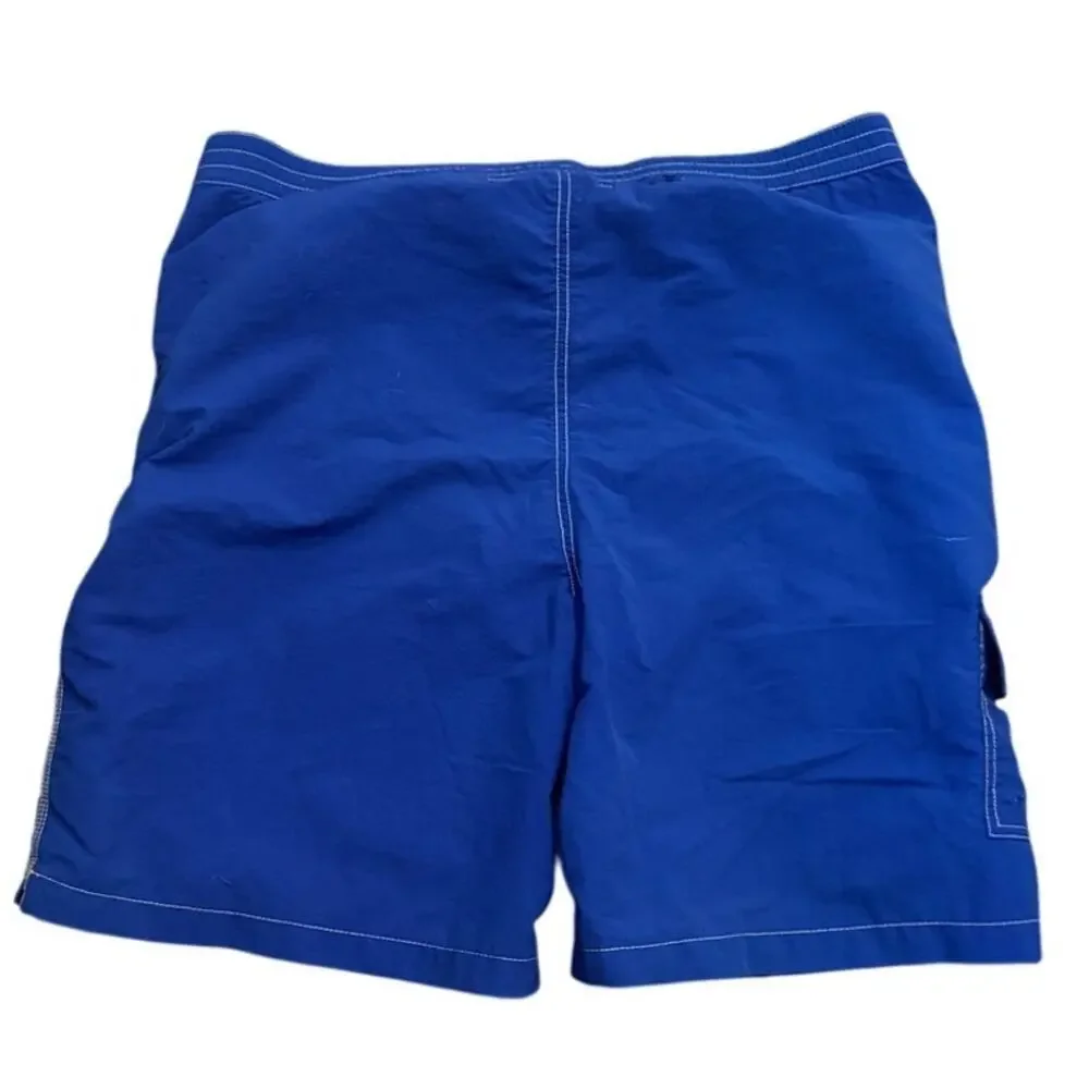Polo Ralph Lauren Swim Trunks Blue Cargo Board Shorts Mesh Lined Size XL